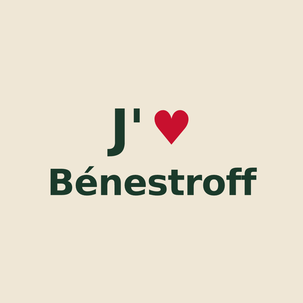 Tote bag personnalisé Bénestroff — design J'aime Bénestroff