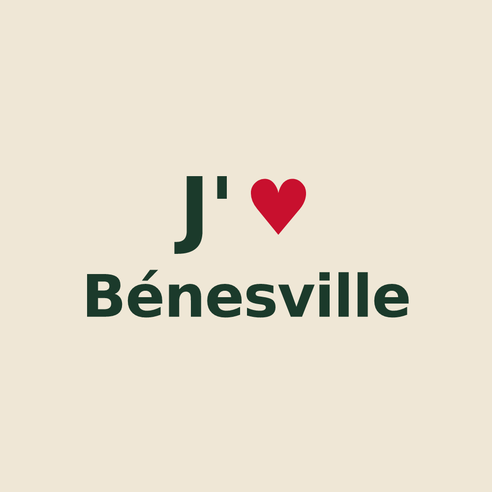 Tote bag personnalisé Bénesville — design J'aime Bénesville