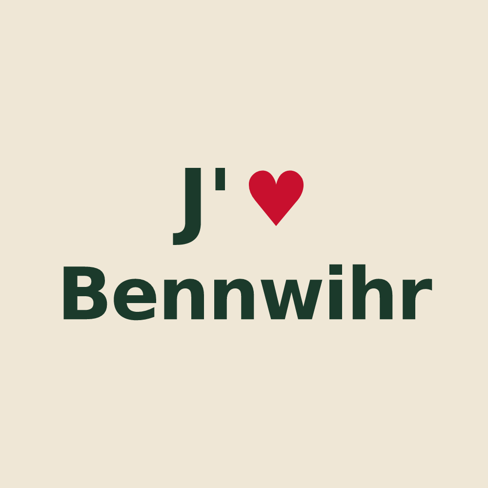 Tote bag personnalisé Bennwihr — design J'aime Bennwihr