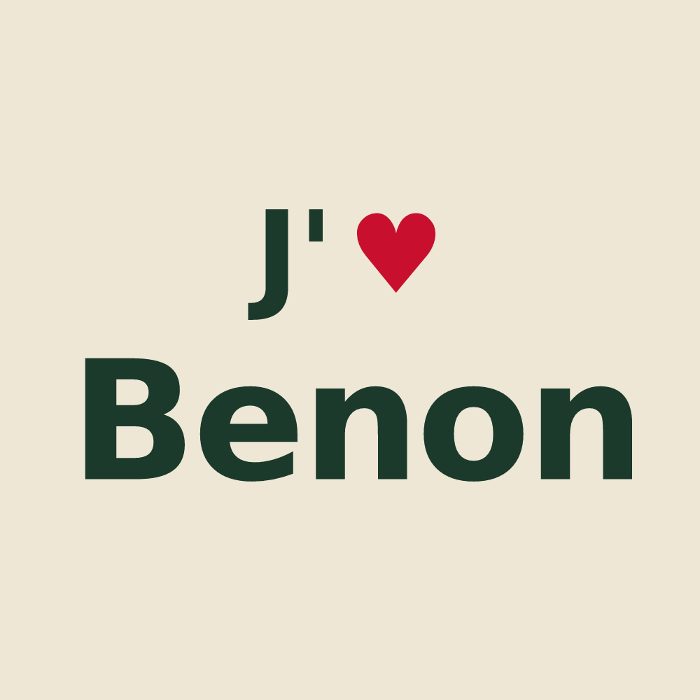 Tote bag personnalisé Benon — design J'aime Benon