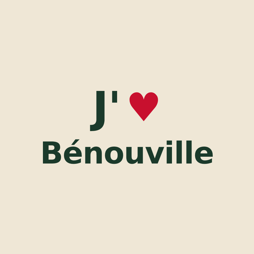 Tote bag personnalisé Bénouville — design J'aime Bénouville