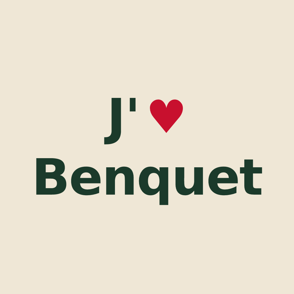 Tote bag personnalisé Benquet — design J'aime Benquet