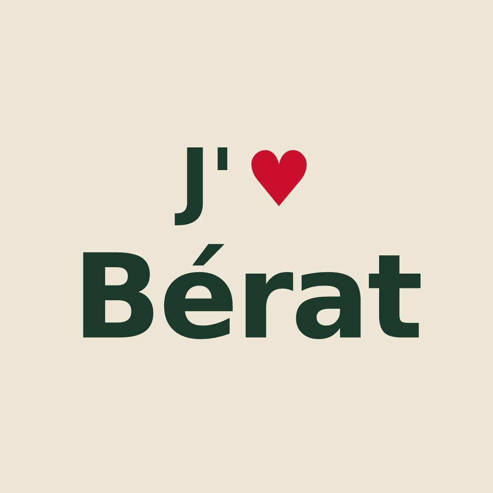 Tote bag personnalisé Bérat — design J'aime Bérat