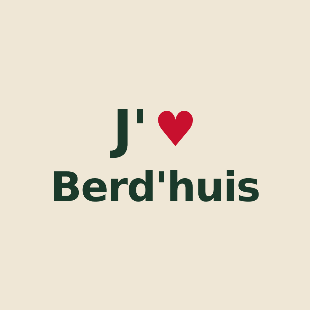 Tote bag personnalisé Berd'huis — design J'aime Berd'huis