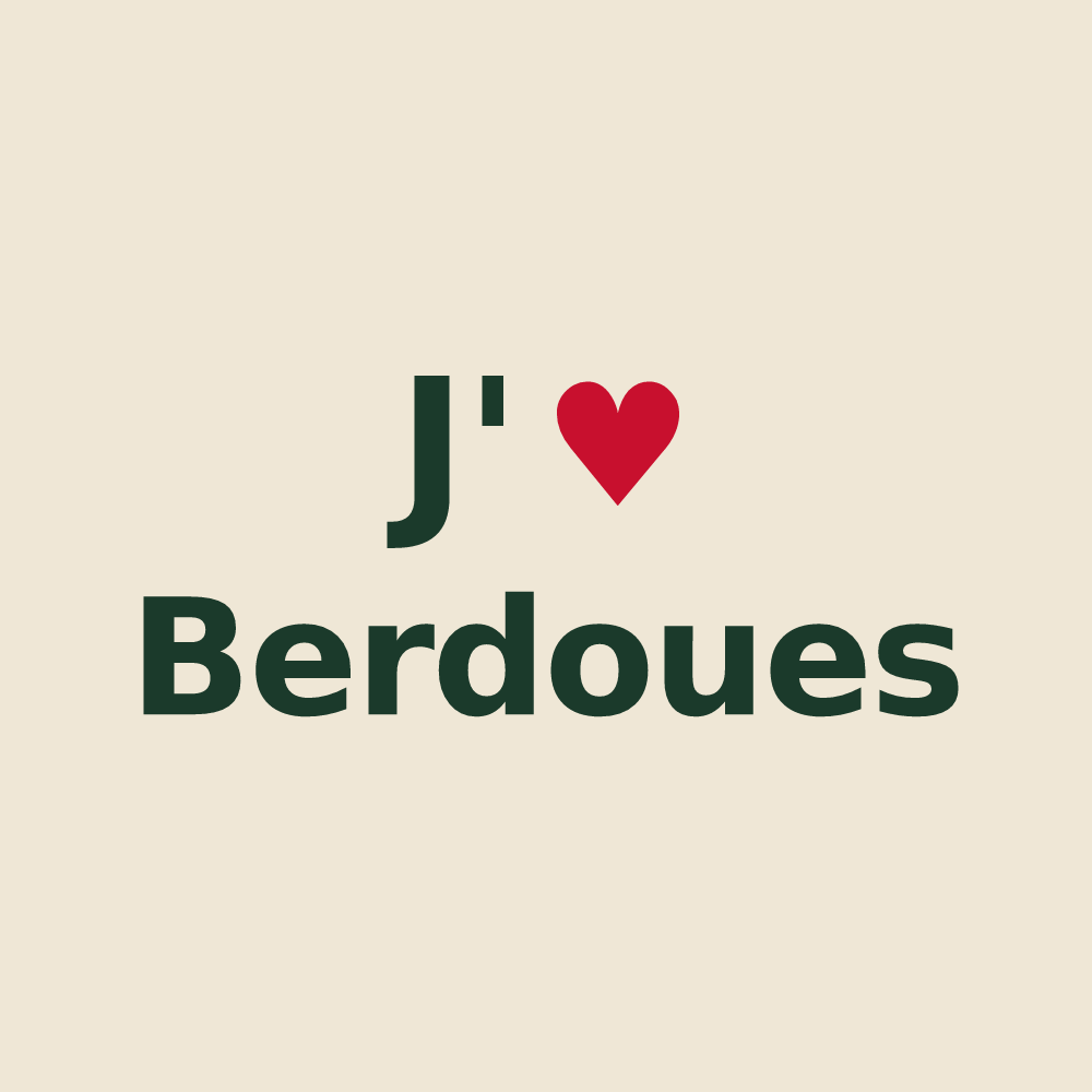 Tote bag personnalisé Berdoues — design J'aime Berdoues