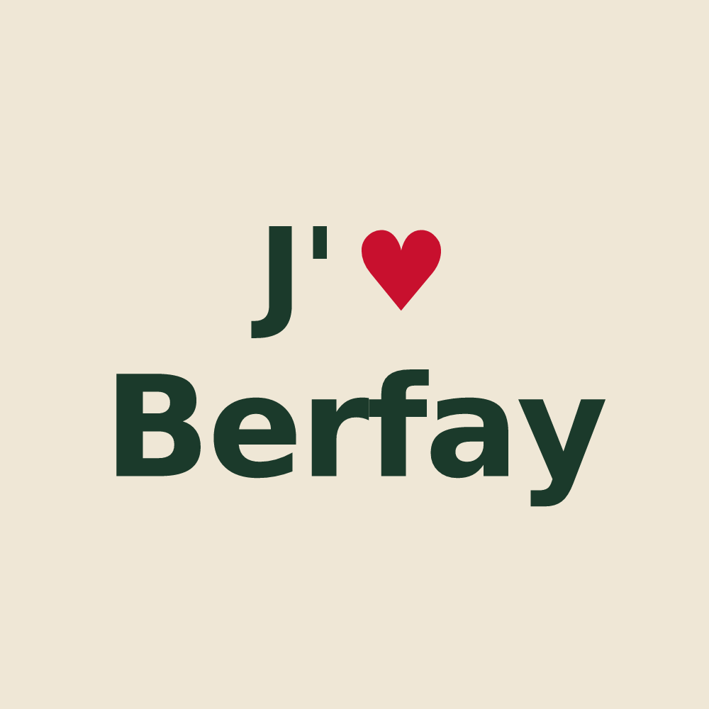 Tote bag personnalisé Berfay — design J'aime Berfay