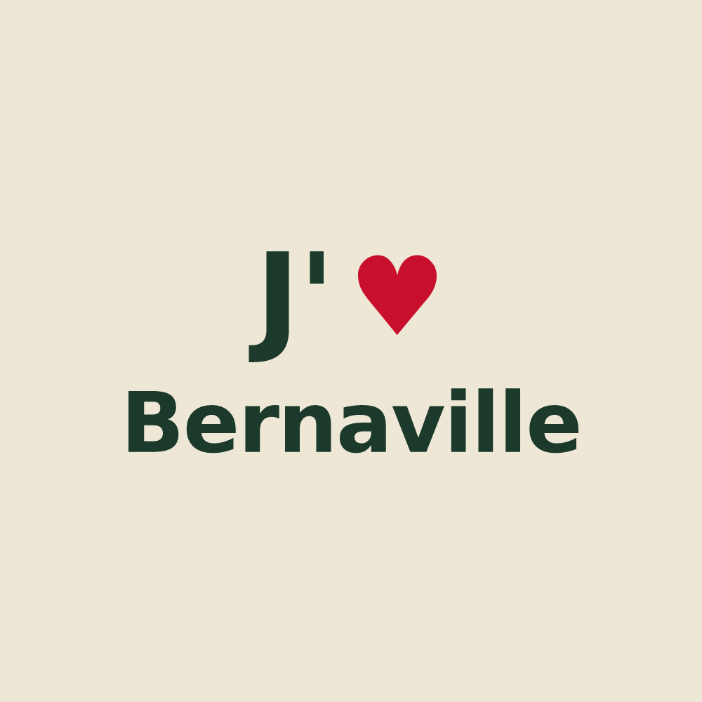 Tote bag personnalisé Bernaville — design J'aime Bernaville