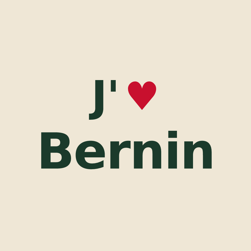 Tote bag personnalisé Bernin — design « J'aime Bernin » imprimé sur le tote bag