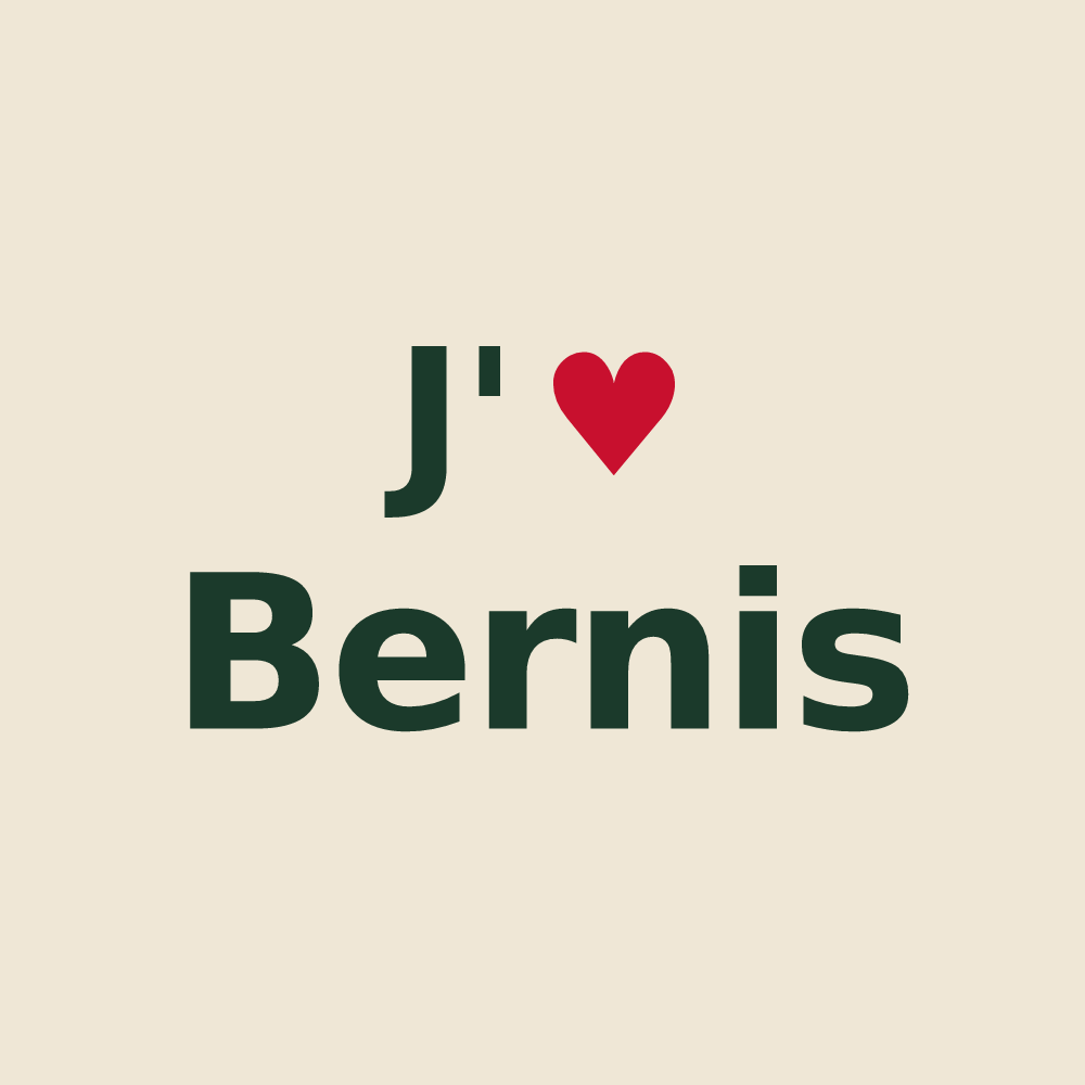 Tote bag personnalisé Bernis — design J'aime Bernis