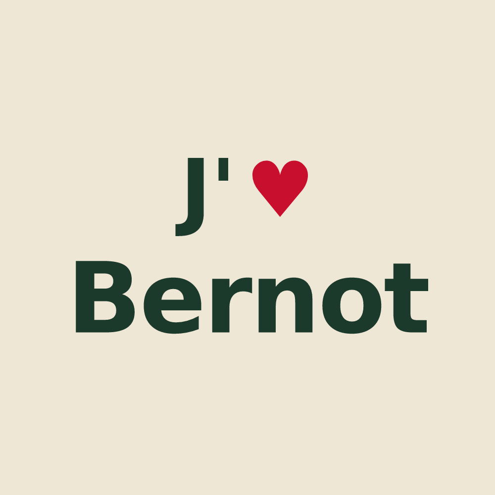 Tote bag personnalisé Bernot — design J'aime Bernot