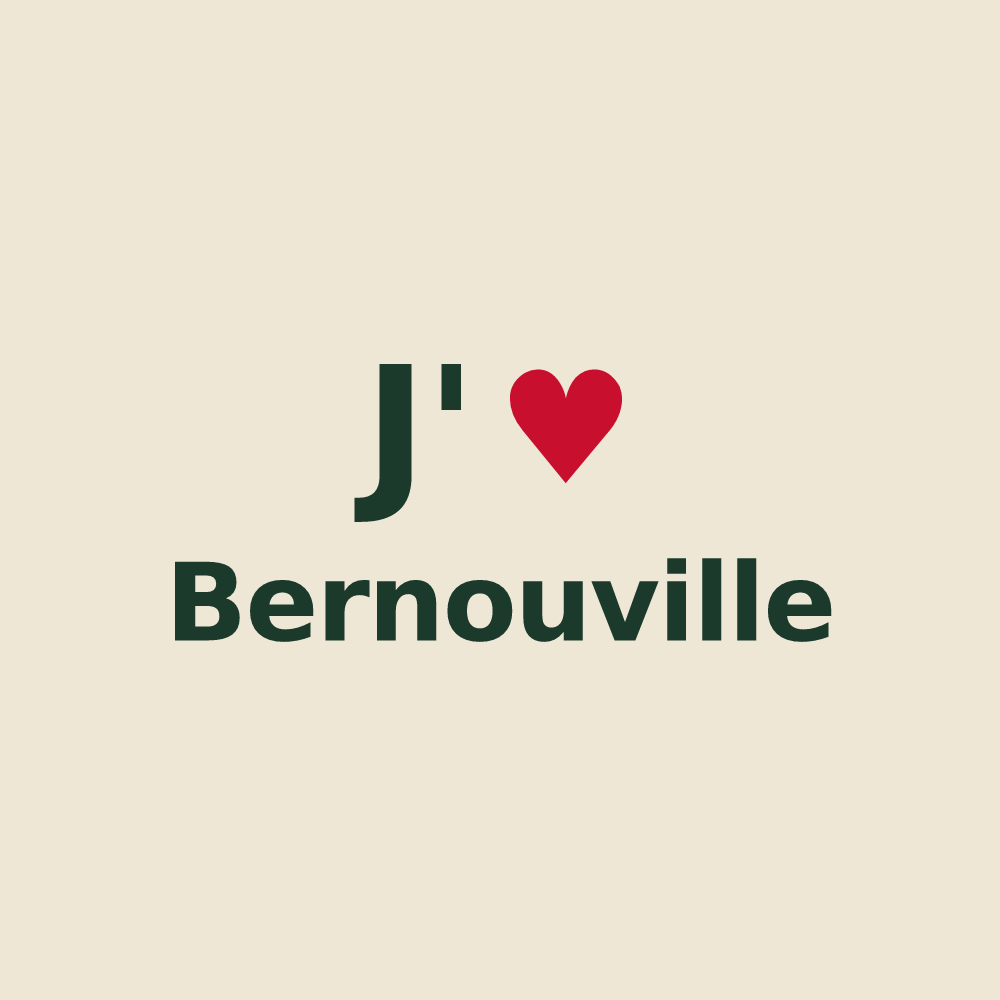 Tote bag personnalisé Bernouville — design J'aime Bernouville