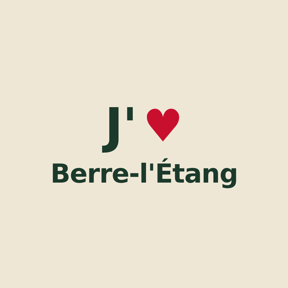 Tote bag personnalisé Berre-l'Étang — design J'aime Berre-l'Étang