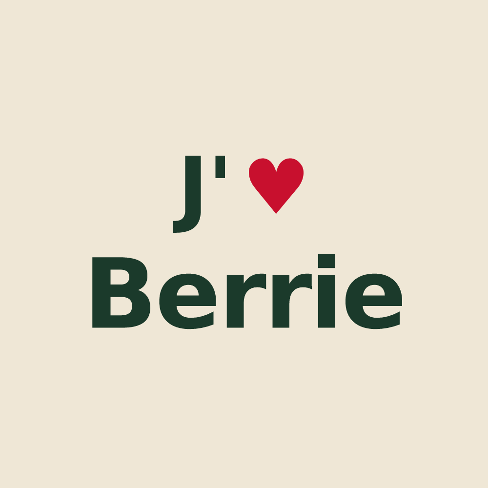 Tote bag personnalisé Berrie — design J'aime Berrie