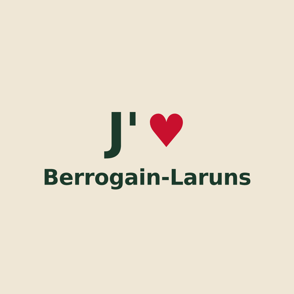 Tote bag personnalisé Berrogain-Laruns — design J'aime Berrogain-Laruns
