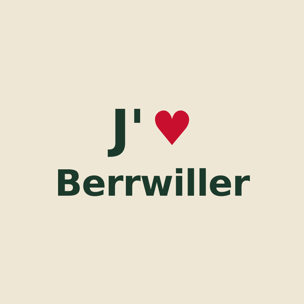 Tote bag personnalisé Berrwiller — design J'aime Berrwiller