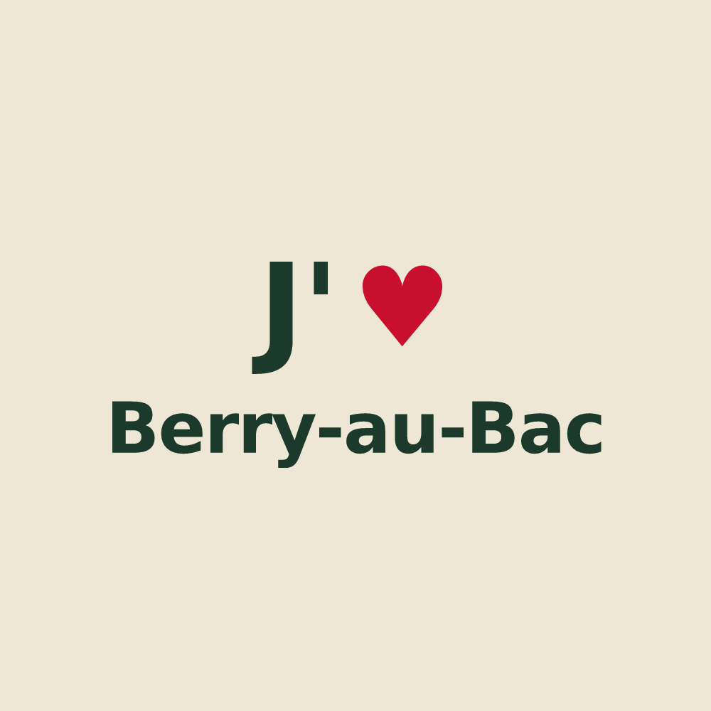 Tote bag personnalisé Berry-au-Bac — design J'aime Berry-au-Bac