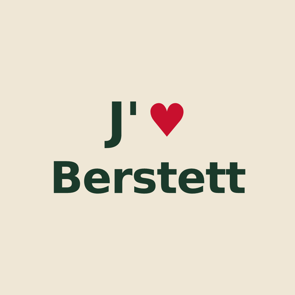 Tote bag personnalisé Berstett — design J'aime Berstett