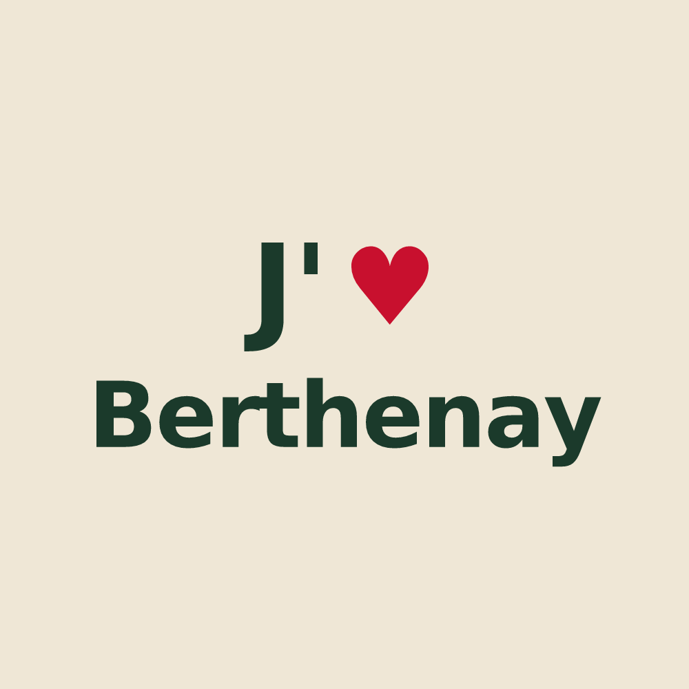 Tote bag personnalisé Berthenay — design J'aime Berthenay