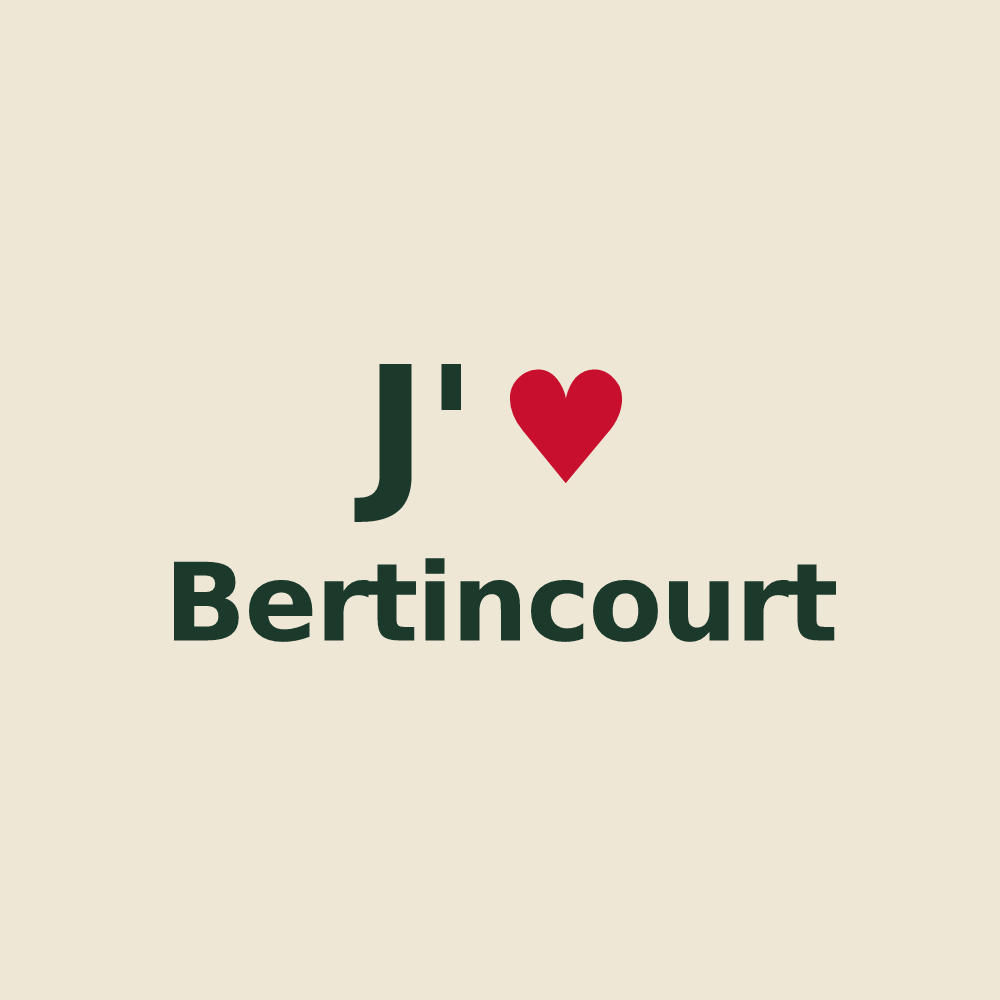 Tote bag personnalisé Bertincourt — design J'aime Bertincourt
