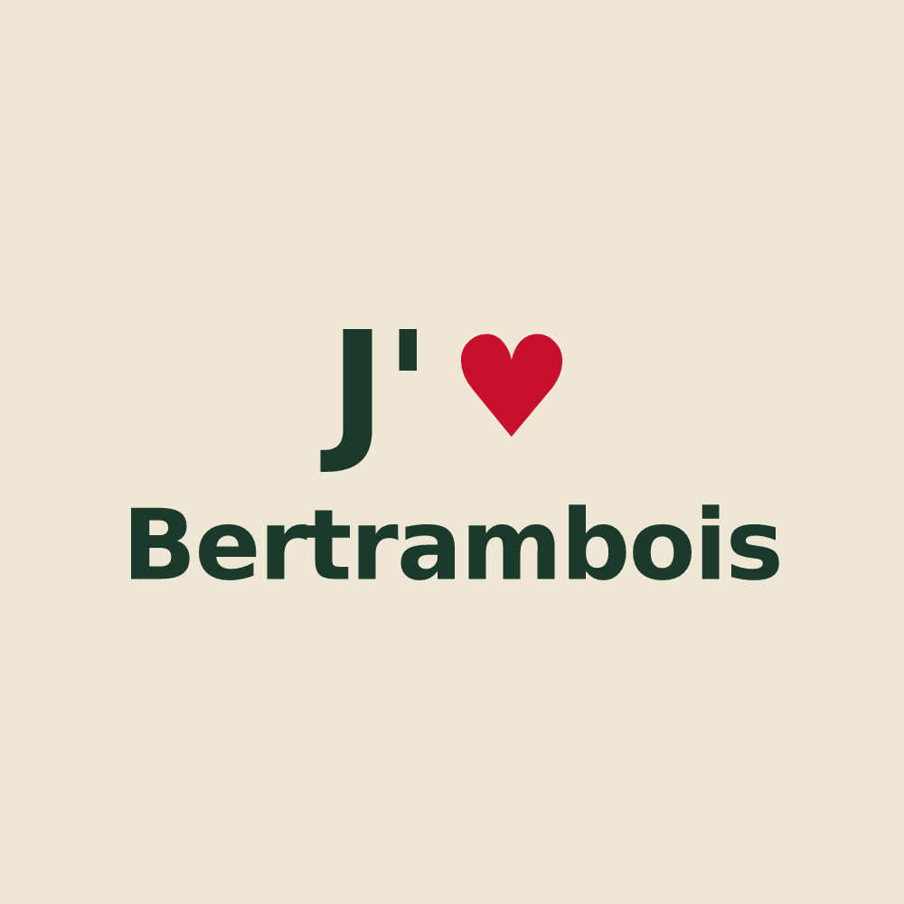 Tote bag personnalisé Bertrambois — design J'aime Bertrambois