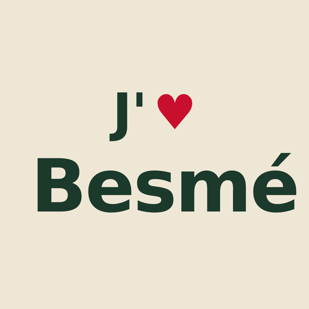 Tote bag personnalisé Besmé — design J'aime Besmé