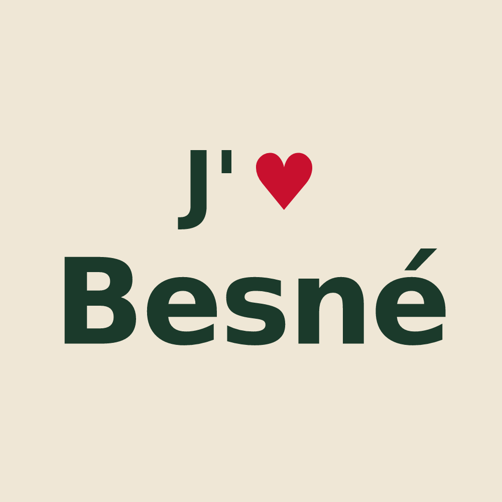 Tote bag personnalisé Besné — design J'aime Besné