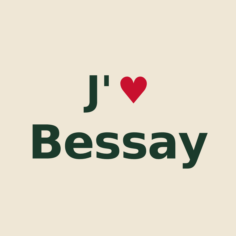 Tote bag personnalisé Bessay — design J'aime Bessay
