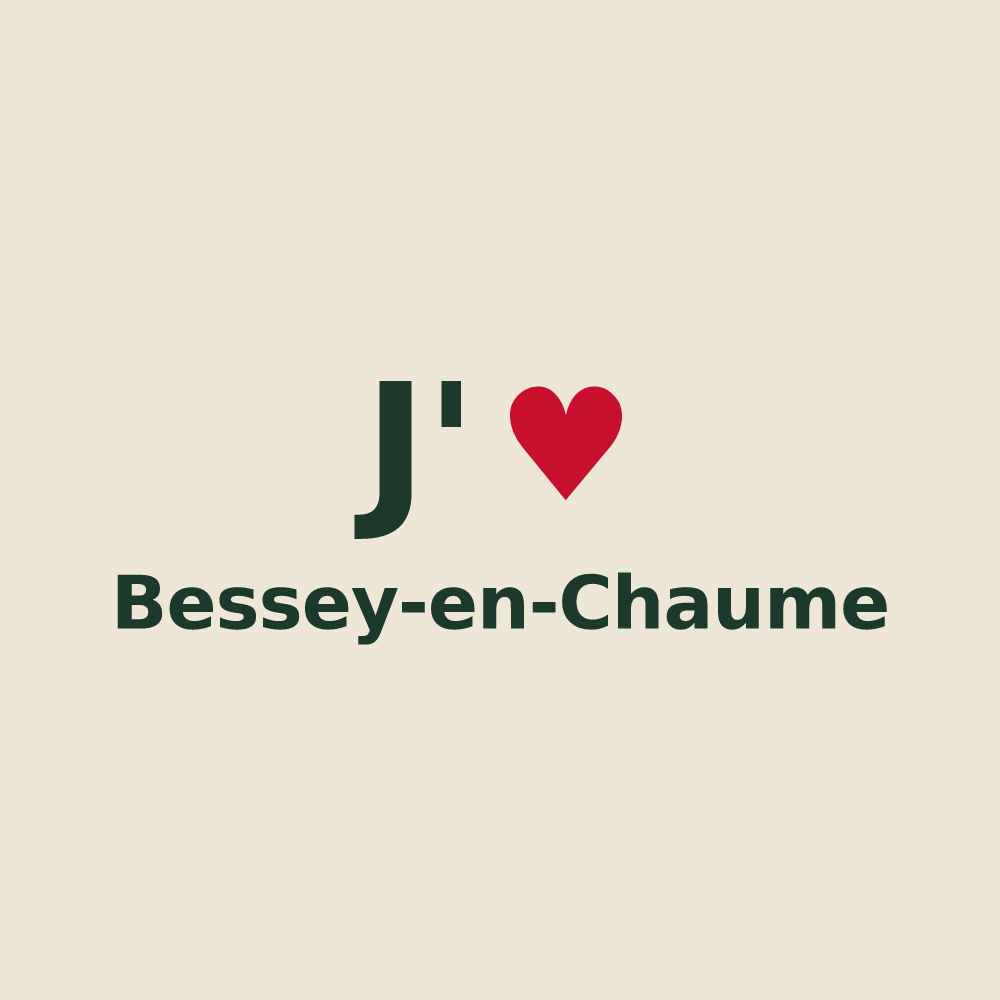 Tote bag personnalisé Bessey-en-Chaume — design J'aime Bessey-en-Chaume