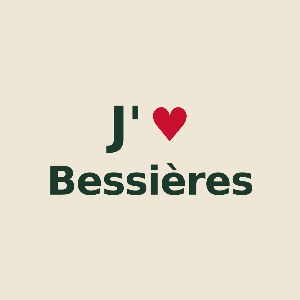 Tote bag personnalisé Bessières — design J'aime Bessières