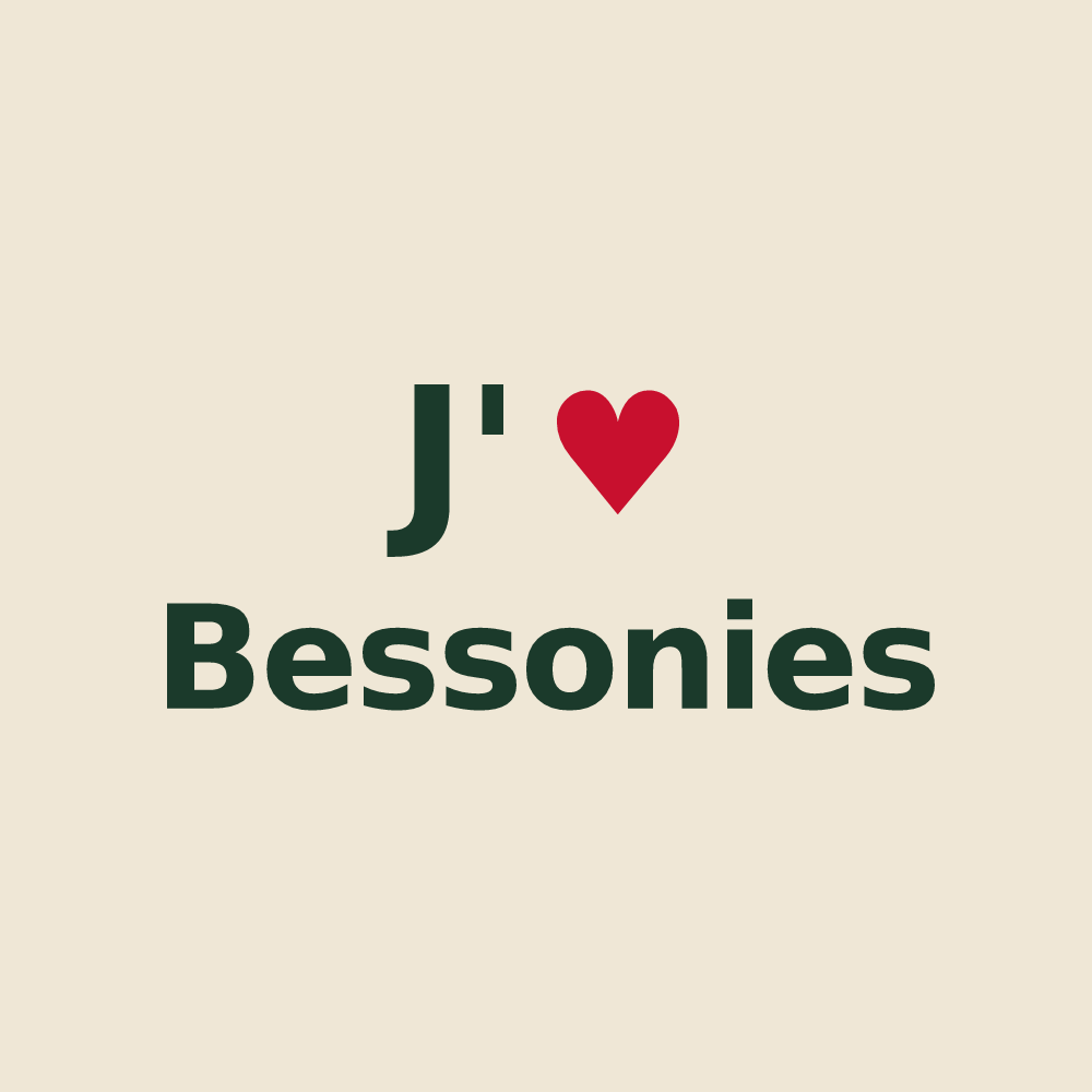 Tote bag personnalisé Bessonies — design J'aime Bessonies