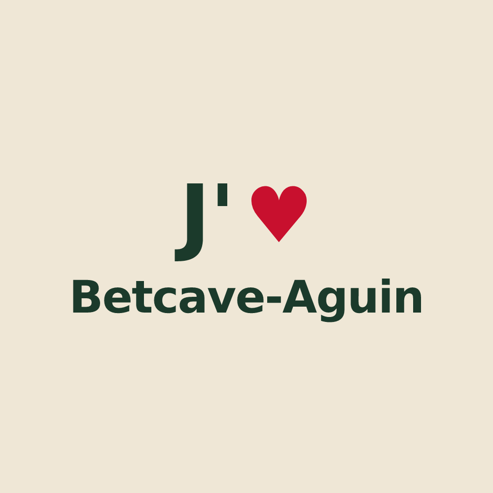 Tote bag personnalisé Betcave-Aguin — design J'aime Betcave-Aguin