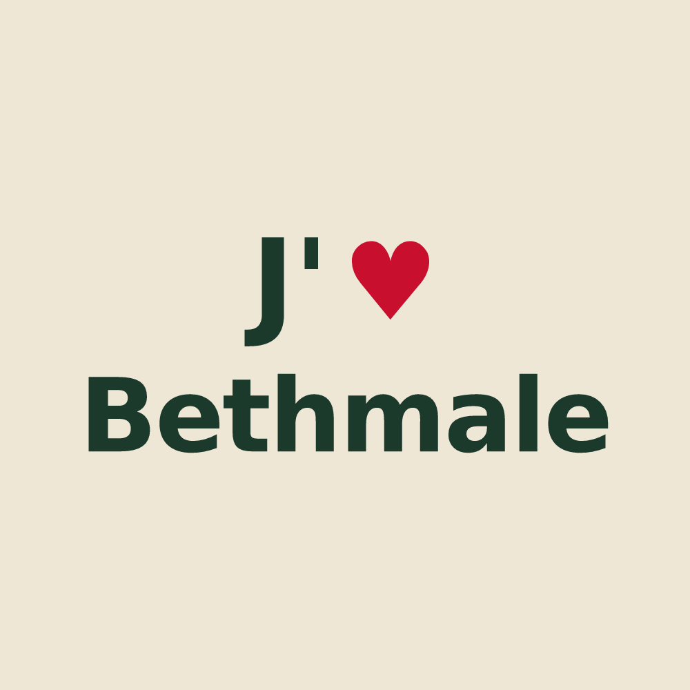 Tote bag personnalisé Bethmale — design J'aime Bethmale