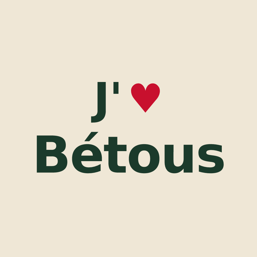 Tote bag personnalisé Bétous — design J'aime Bétous