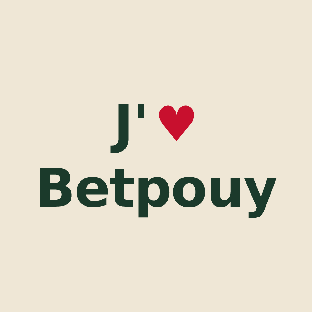 Tote bag personnalisé Betpouy — design J'aime Betpouy