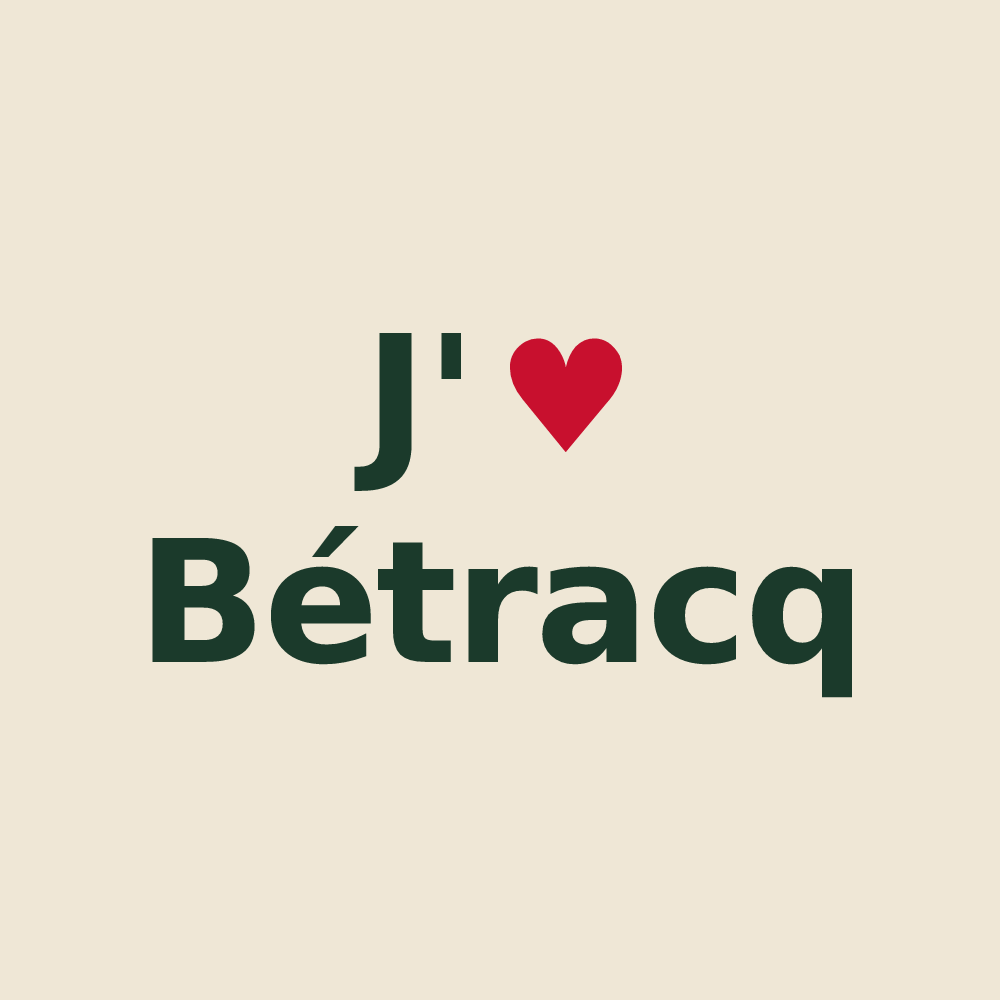 Tote bag personnalisé Bétracq — design J'aime Bétracq
