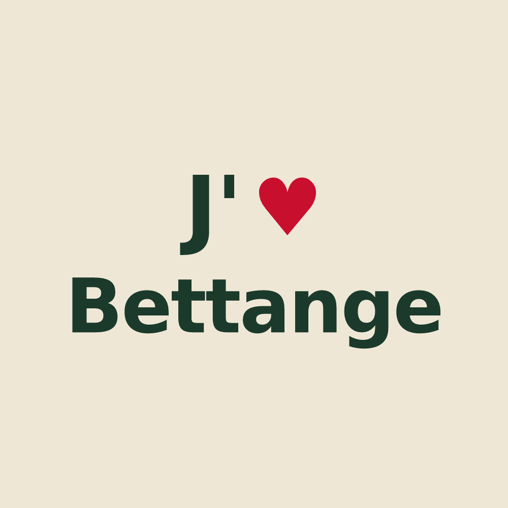 Tote bag personnalisé Bettange — design J'aime Bettange