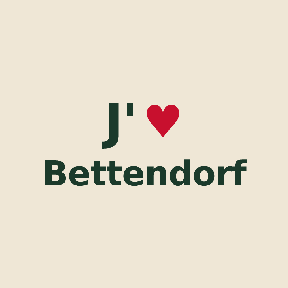 Tote bag personnalisé Bettendorf — design J'aime Bettendorf