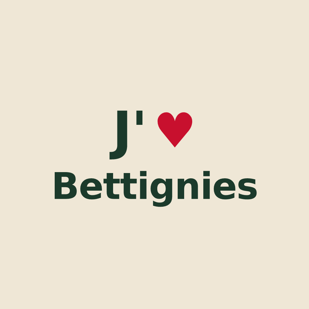 Tote bag personnalisé Bettignies — design « J'aime Bettignies » imprimé sur le tote bag