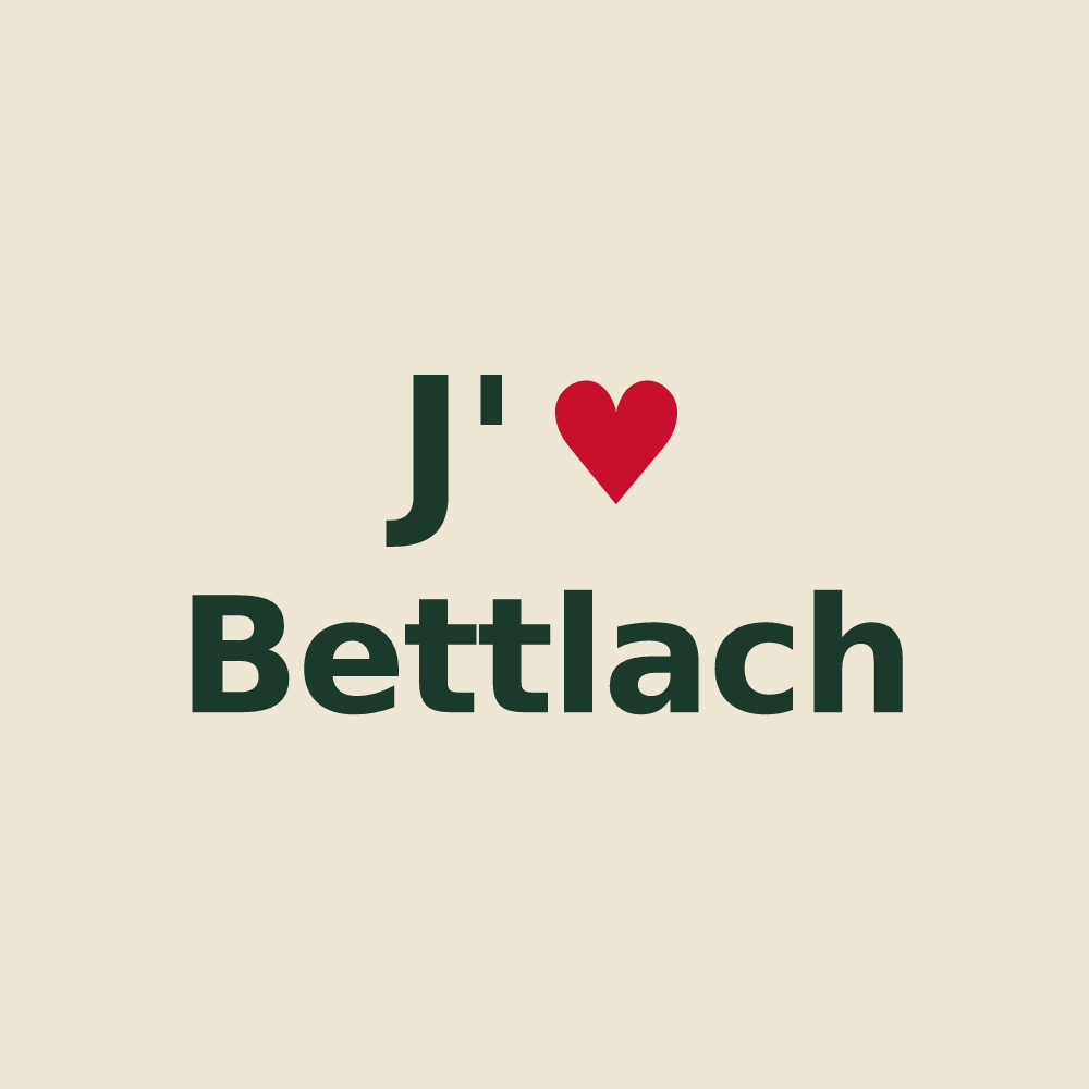 Tote bag personnalisé Bettlach — design « J'aime Bettlach » imprimé sur le tote bag
