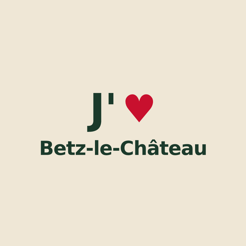 Tote bag personnalisé Betz-le-Château — design J'aime Betz-le-Château