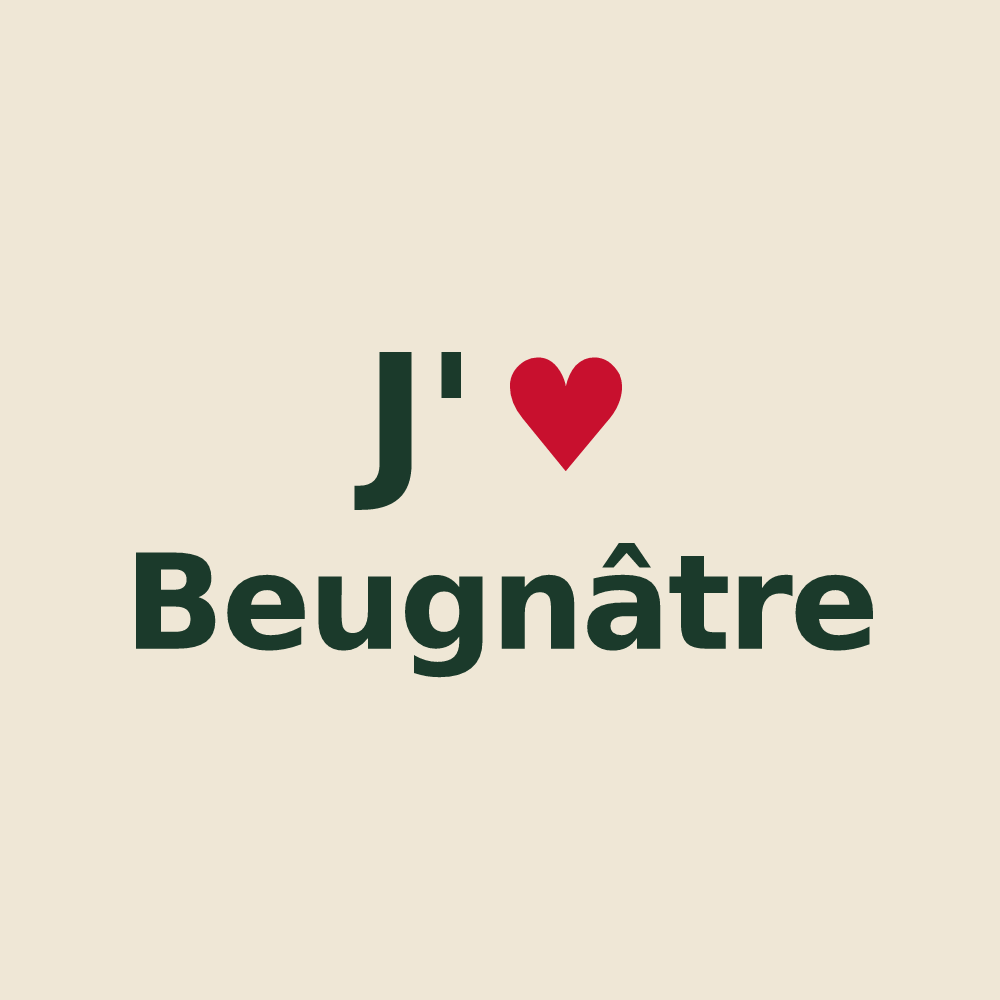 Tote bag personnalisé Beugnâtre — design J'aime Beugnâtre