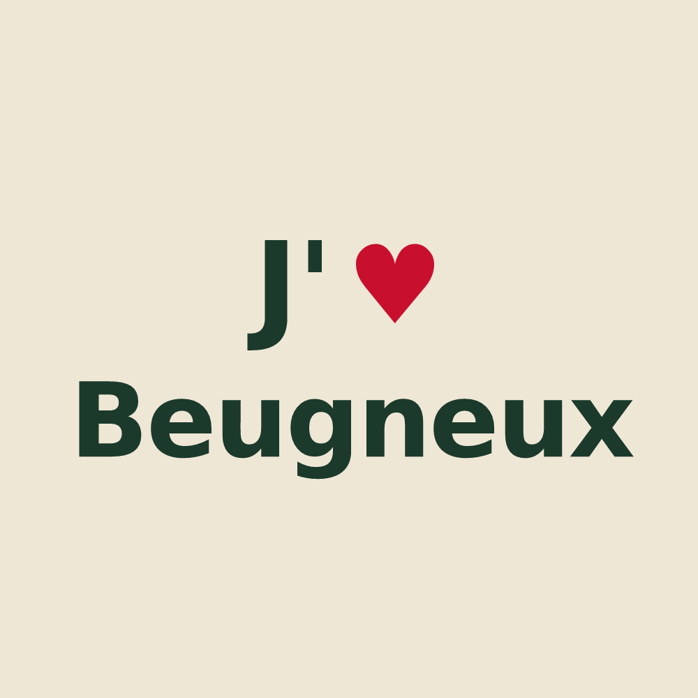Tote bag personnalisé Beugneux — design J'aime Beugneux