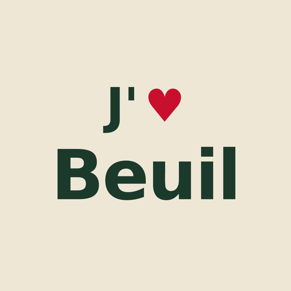 Tote bag personnalisé Beuil — design J'aime Beuil
