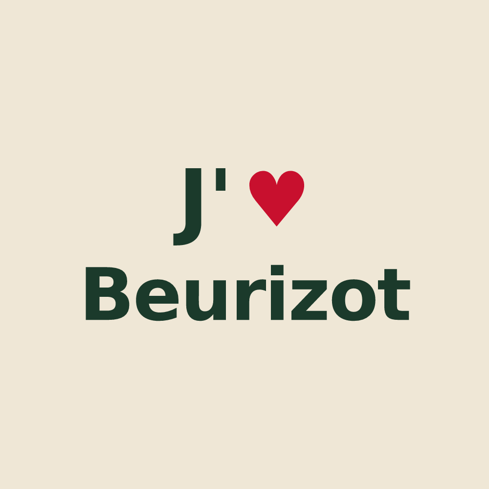 Tote bag personnalisé Beurizot — design J'aime Beurizot