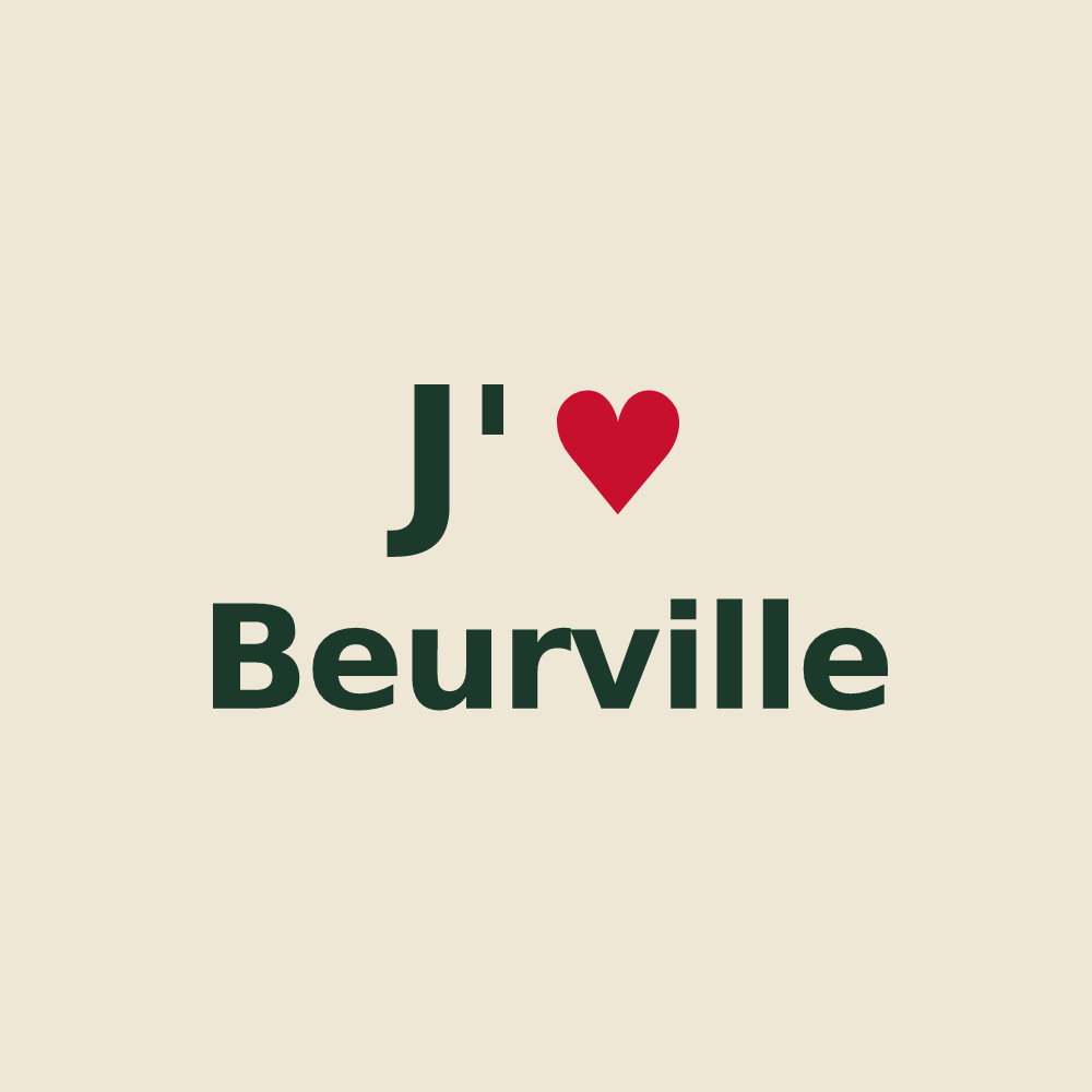 Tote bag personnalisé Beurville — design J'aime Beurville