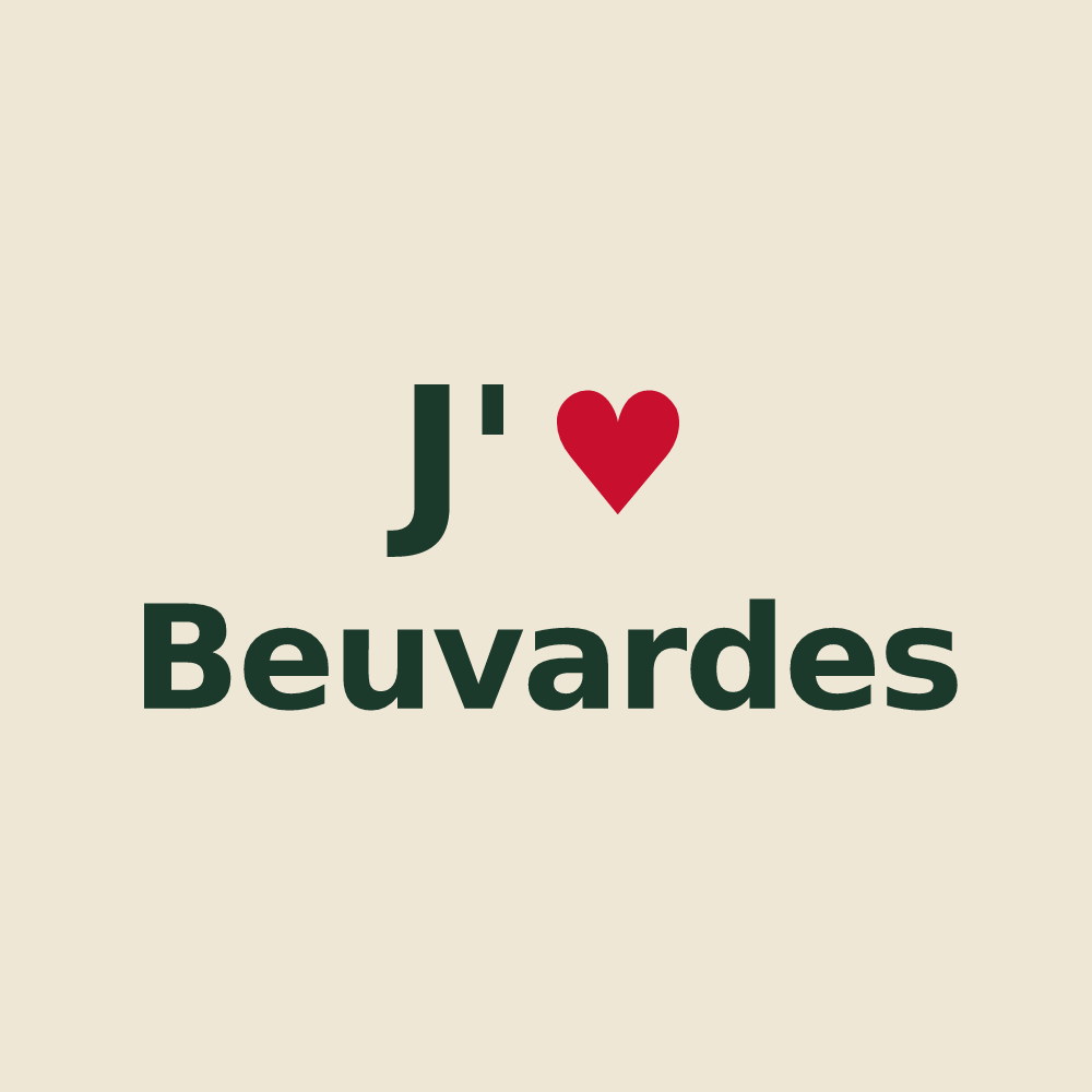 Tote bag personnalisé Beuvardes — design J'aime Beuvardes