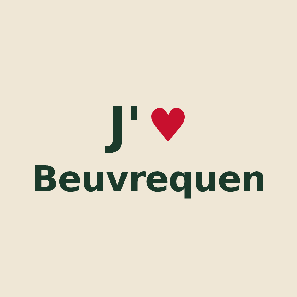 Tote bag personnalisé Beuvrequen — design J'aime Beuvrequen