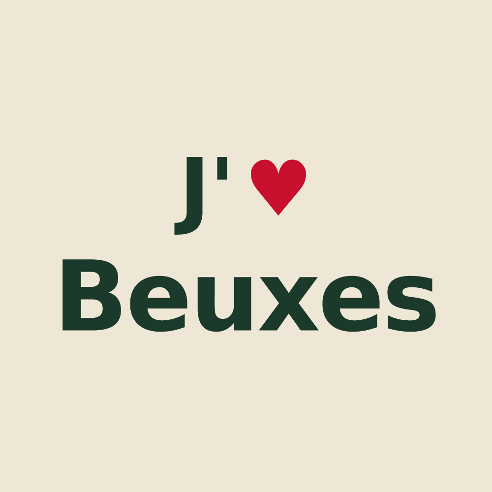 Tote bag personnalisé Beuxes — design J'aime Beuxes