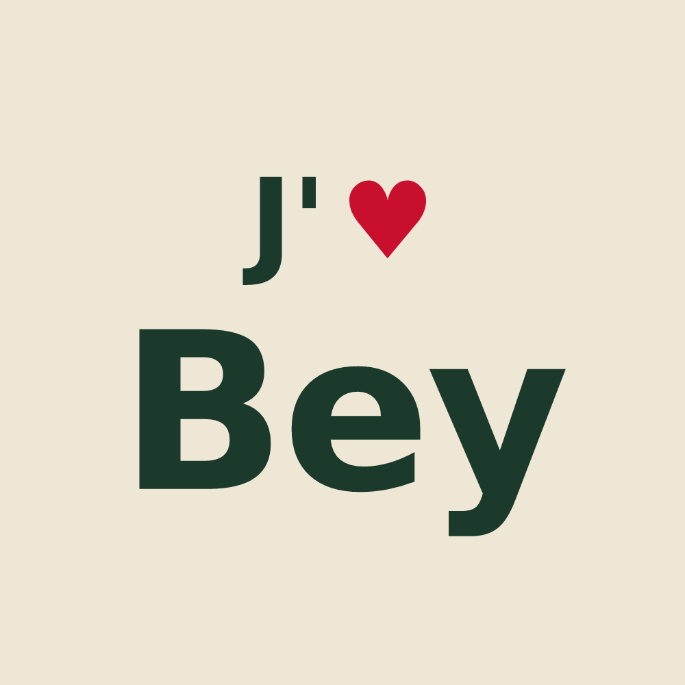 Tote bag personnalisé Bey — design J'aime Bey
