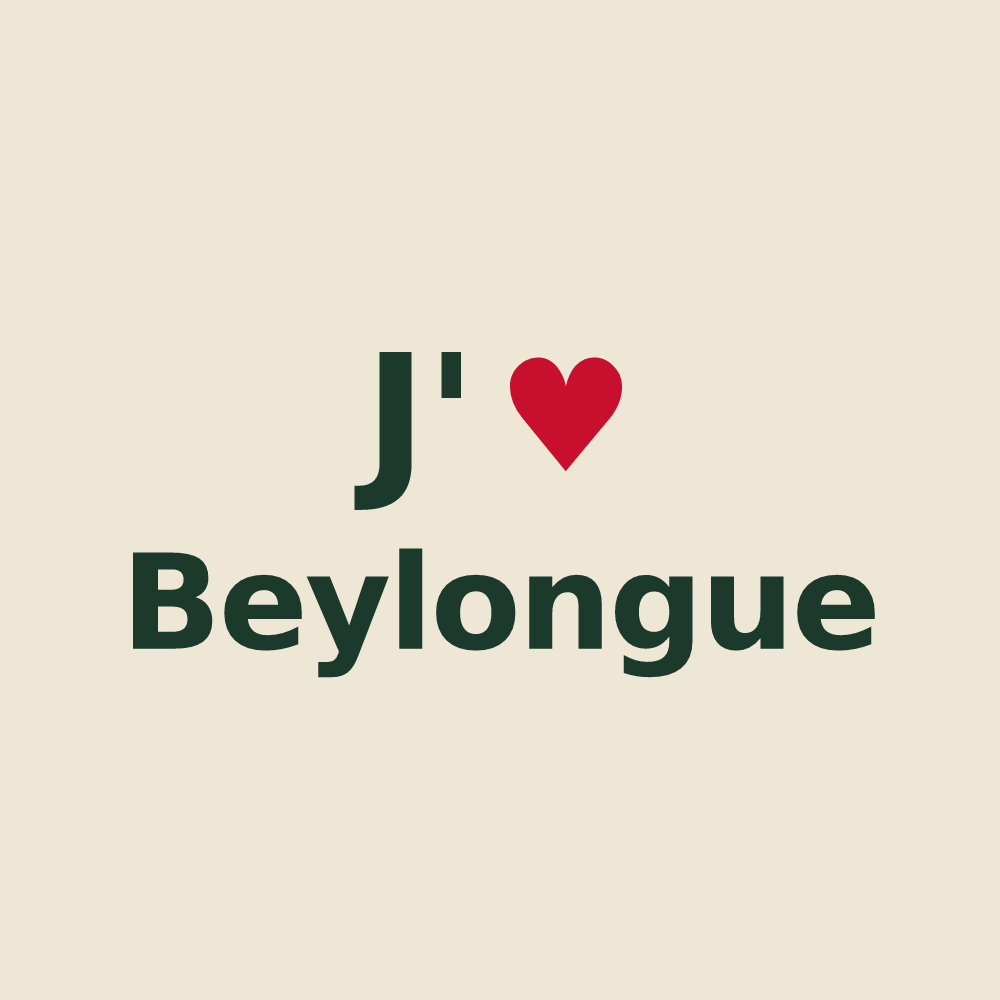 Tote bag personnalisé Beylongue — design J'aime Beylongue